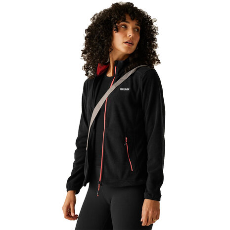 Regatta Floreo Black Peach Bloom Fleece Vest Dames