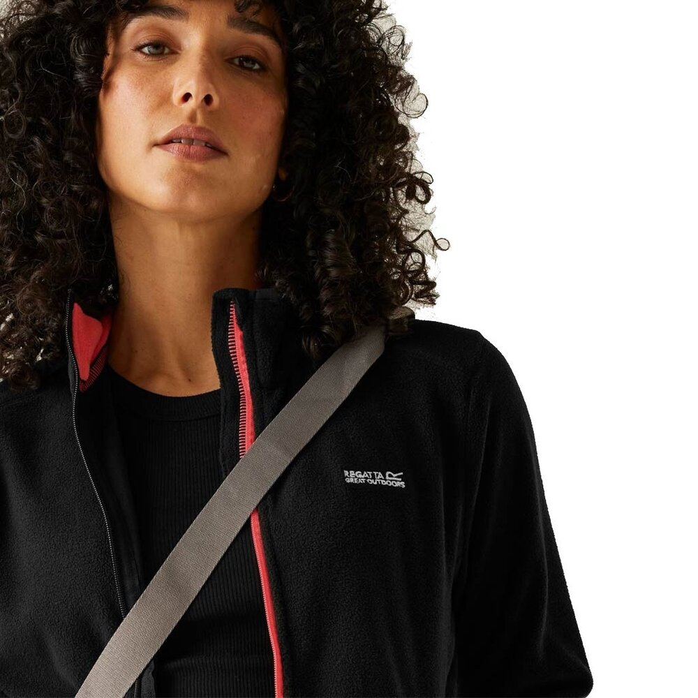 Regatta Floreo Black Peach Bloom Fleece Vest Dames