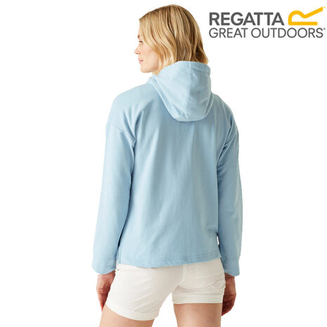 Regatta Bayletta Chambray Blue Hoodie met Rits Dames