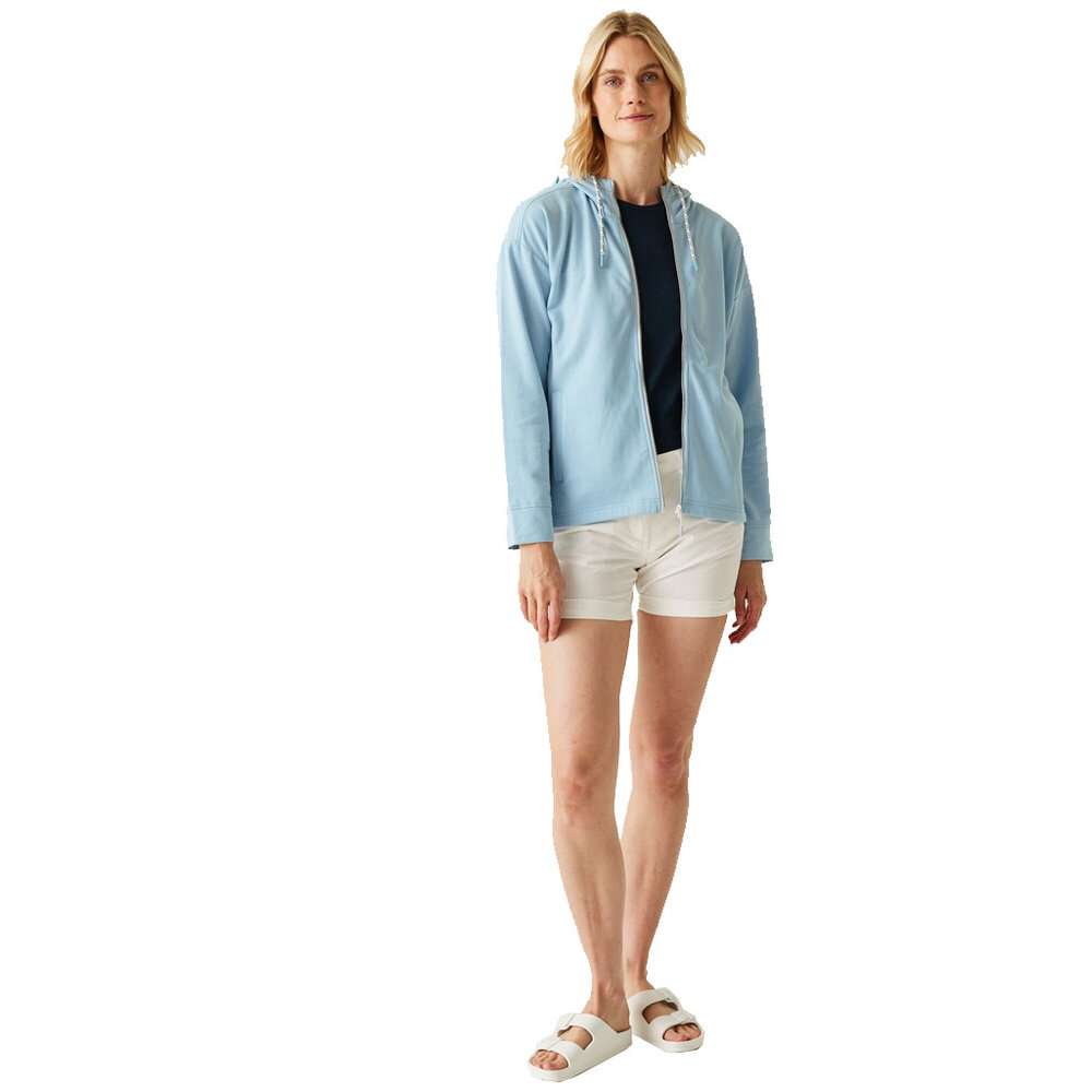 Regatta Bayletta Chambray Blue Hoodie met Rits Dames