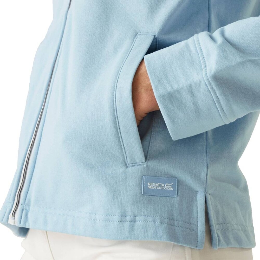 Regatta Bayletta Chambray Blue Hoodie met Rits Dames