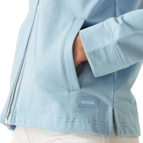 Regatta Bayletta Chambray Blue Hoodie met Rits Dames