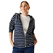 Regatta Bayletta Navy White Stripe Hoodie met Rits Dames Regatta Bayletta Navy White Stripe Hoodie met Rits Dames