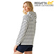 Regatta Bayletta White Navy Stripe Hoodie met Rits Dames Regatta Bayletta White Navy Stripe Hoodie met Rits Dames