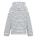 Regatta Bayletta White Navy Stripe Hoodie met Rits Dames Regatta Bayletta White Navy Stripe Hoodie met Rits Dames