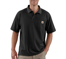 Carhartt Loose Fit Shortsleeve Pocket Polo Zwart Heren Carhartt Loose Fit Shortsleeve Pocket Polo Zwart Heren