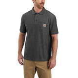 Carhartt Loose Fit Shortsleeve Pocket Polo Carbon Heather Heren Carhartt Loose Fit Shortsleeve Pocket Polo Carbon Heather Heren