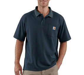 Carhartt Loose Fit Shortsleeve Pocket Polo Navy Heren Carhartt Loose Fit Shortsleeve Pocket Polo Navy Heren
