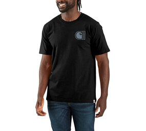 Carhartt Relaxed Fit Lightweight SS C Graphic Zwart T-Shirt Heren Carhartt Relaxed Fit Lightweight SS C Graphic Zwart T-Shirt Heren