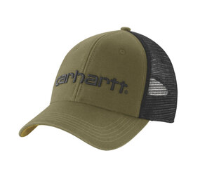Carhartt Canvas Mesh Logo Graphic Dark Bronzed Green Cap Carhartt Canvas Mesh Logo Graphic Dark Bronzed Green Cap