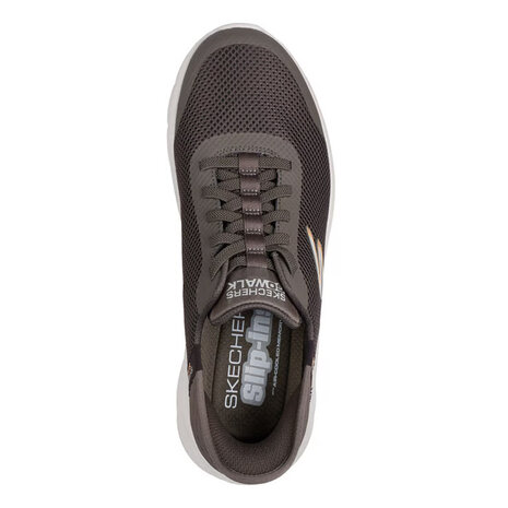 Skechers Slip-Ins Go Walk Flex Bruin Wandelsneakers Heren Skechers Slip-Ins Go Walk Flex Bruin Wandelsneakers Heren