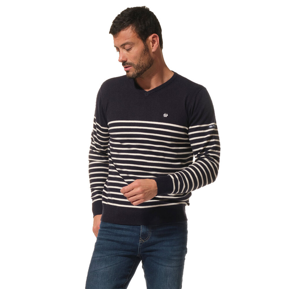 Hublot Eduardo Marine Ecru Matrozentrui met V-Hals Heren