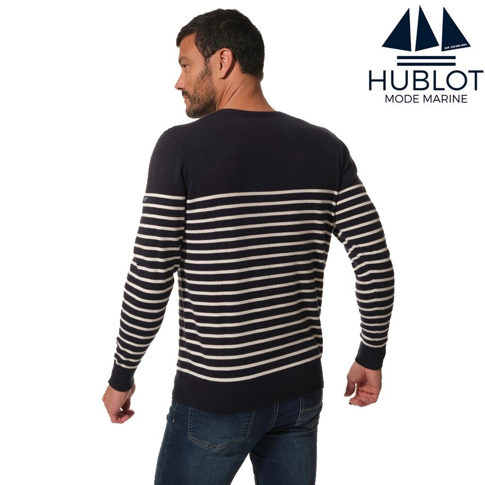 Hublot Eduardo Marine Ecru Matrozentrui met V-Hals Heren