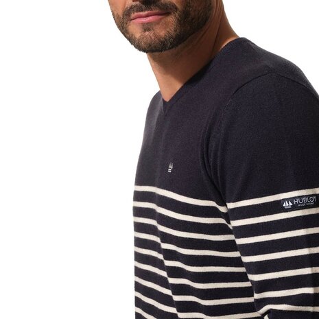 Hublot Eduardo Marine Ecru Matrozentrui met V-Hals Heren