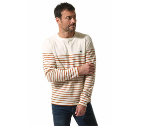 Hublot Durino Maritiem Gestreept Ecru Hazelnoot Longsleeve Shirt Heren Hublot Durino Maritiem Gestreept Ecru Hazelnoot Longsleeve Shirt Heren