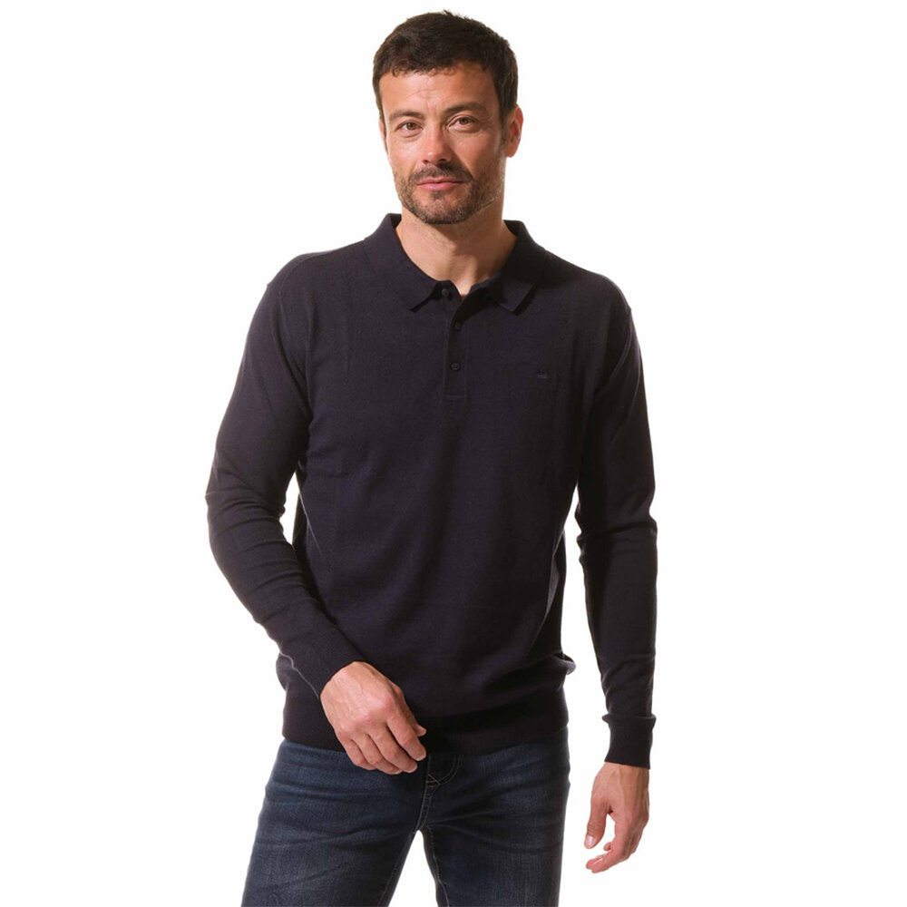 Hublot Ismere Marine Trui met Polokraag Heren Hublot Ismere Marine Trui met Polokraag Heren