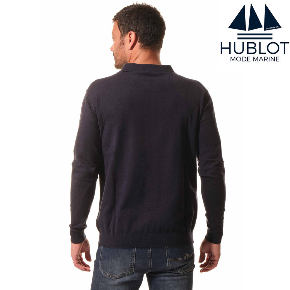 Hublot Ismere Marine Trui met Polokraag Heren Hublot Ismere Marine Trui met Polokraag Heren