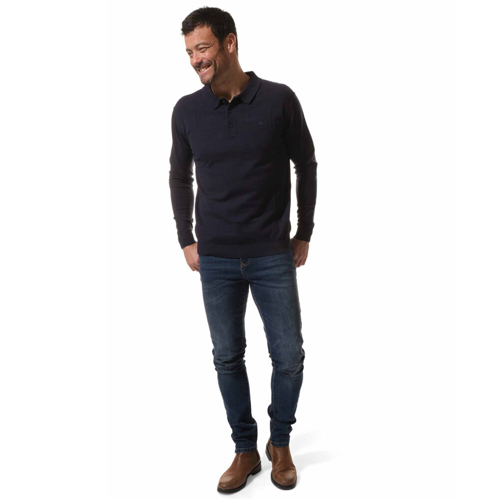 Hublot Ismere Marine Trui met Polokraag Heren Hublot Ismere Marine Trui met Polokraag Heren