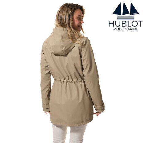 Hublot Lyvie Beige Regenjas met Capuchon Dames Hublot Lyvie Beige Regenjas met Capuchon Dames