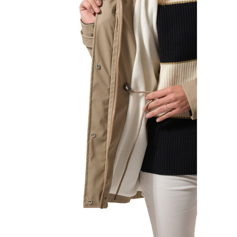 Hublot Lyvie Beige Regenjas met Capuchon Dames Hublot Lyvie Beige Regenjas met Capuchon Dames