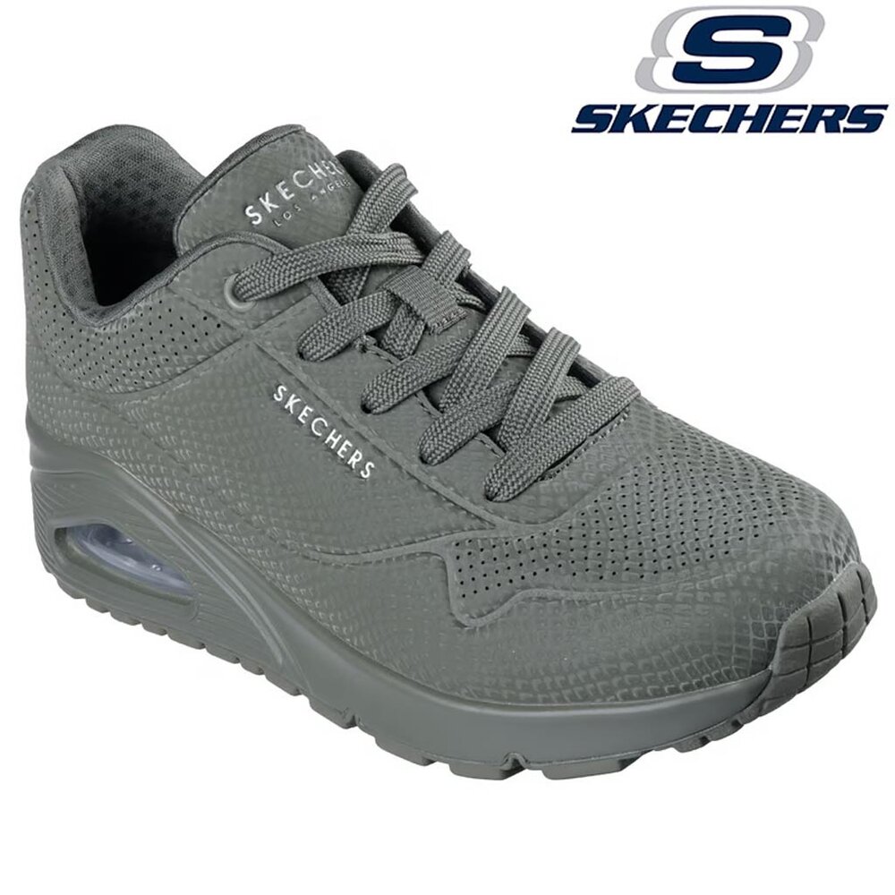 Skechers Uno Shiny Scale Olive Wandelschoenen Dames Skechers Uno Shiny Scale Olive Wandelschoenen Dames