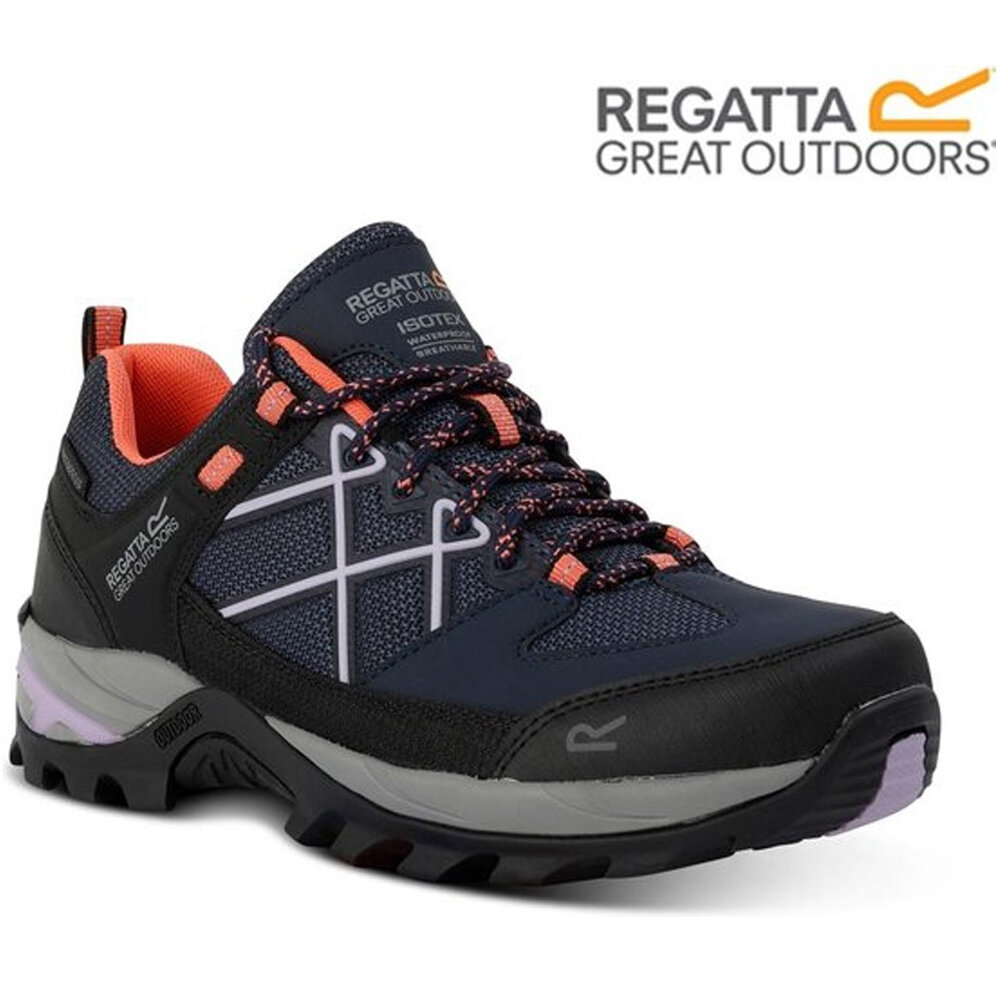 Regatta Samaris Low Isotex Navy Lilac Wandelschoenen Dames