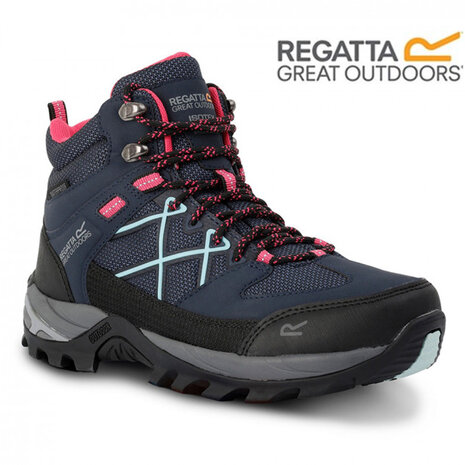 Regatta Samaris Mid Isotex Navy Pink Wandelschoenen Dames