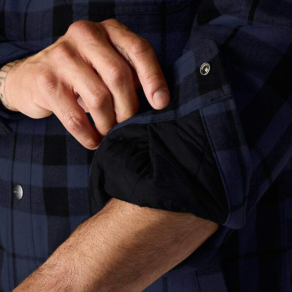 Carhartt Flannel Sherpa Lined Navy Shirt Jacket Heren