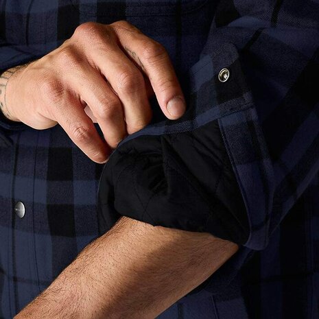 Carhartt Flannel Sherpa Lined Navy Shirt Jacket Heren