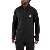 Carhartt Force Mock Neck Half Zip Black Shirt Heren Carhartt Force Mock Neck Half Zip Black Shirt Heren