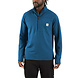 Carhartt Force Mock Neck Half Zip Dark Horizon Blue Shirt Heren Carhartt Force Mock Neck Half Zip Dark Horizon Blue Shirt Heren