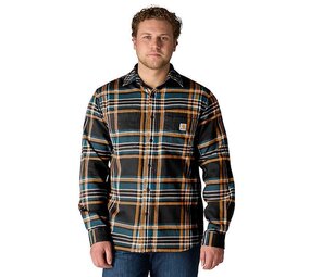 Carhartt RF Midweight Flannel Longsleeve Plaid Black Shirt Heren
