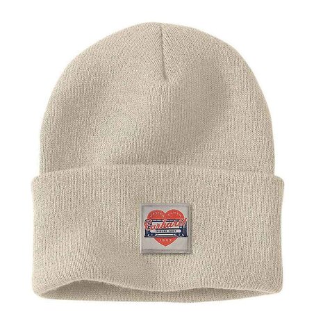 Carhartt Knit Heart Patch Beanie Oat Milk Muts