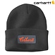 Carhartt Knit Cuffed Script Patch Beanie Black Muts Carhartt Knit Cuffed Script Patch Beanie Black Muts