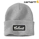 Carhartt Knit Cuffed Script Patch Beanie Heather Grey Muts Carhartt Knit Cuffed Script Patch Beanie Heather Grey Muts
