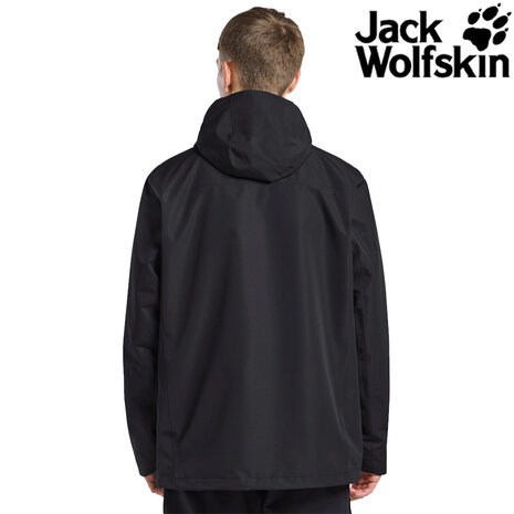 Jack Wolfskin Taubenberg Zwart 3-in-1 Winterjas Heren Jack Wolfskin Taubenberg Zwart 3-in-1 Winterjas Heren