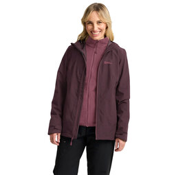 Jack Wolfskin Moonrise Amaranth 3-in-1 Winterjas Dames Jack Wolfskin Moonrise Amaranth 3-in-1 Winterjas Dames
