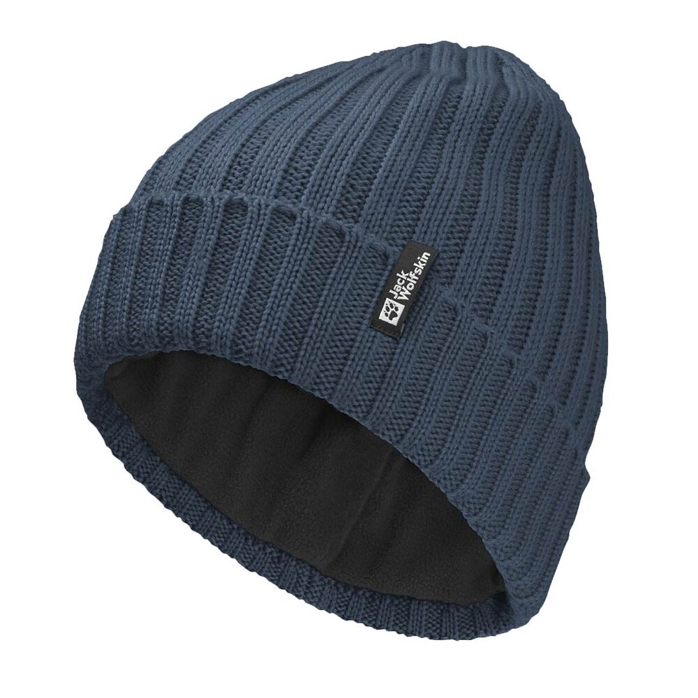 Jack Wolfskin Rib Knit Beanie Midnight Sky Muts Jack Wolfskin Rib Knit Beanie Midnight Sky Muts