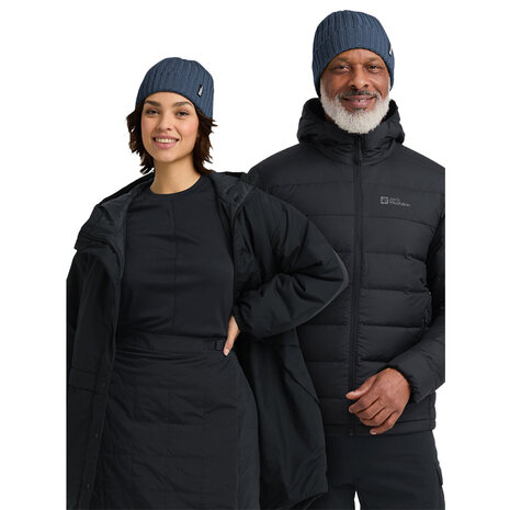 Jack Wolfskin Rib Knit Beanie Midnight Sky Muts Jack Wolfskin Rib Knit Beanie Midnight Sky Muts