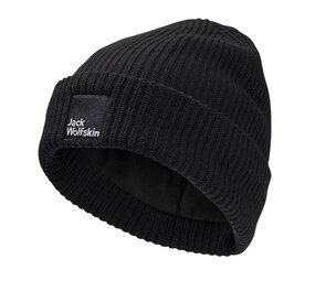 Jack Wolfskin Pergamon Beanie Zwart Muts Jack Wolfskin Pergamon Beanie Zwart Muts