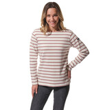 Hublot Cordage Maritiem Gestreept Taupe Rose Longsleeve Shirt Dames Hublot Cordage Maritiem Gestreept Taupe Rose Longsleeve Shirt Dames