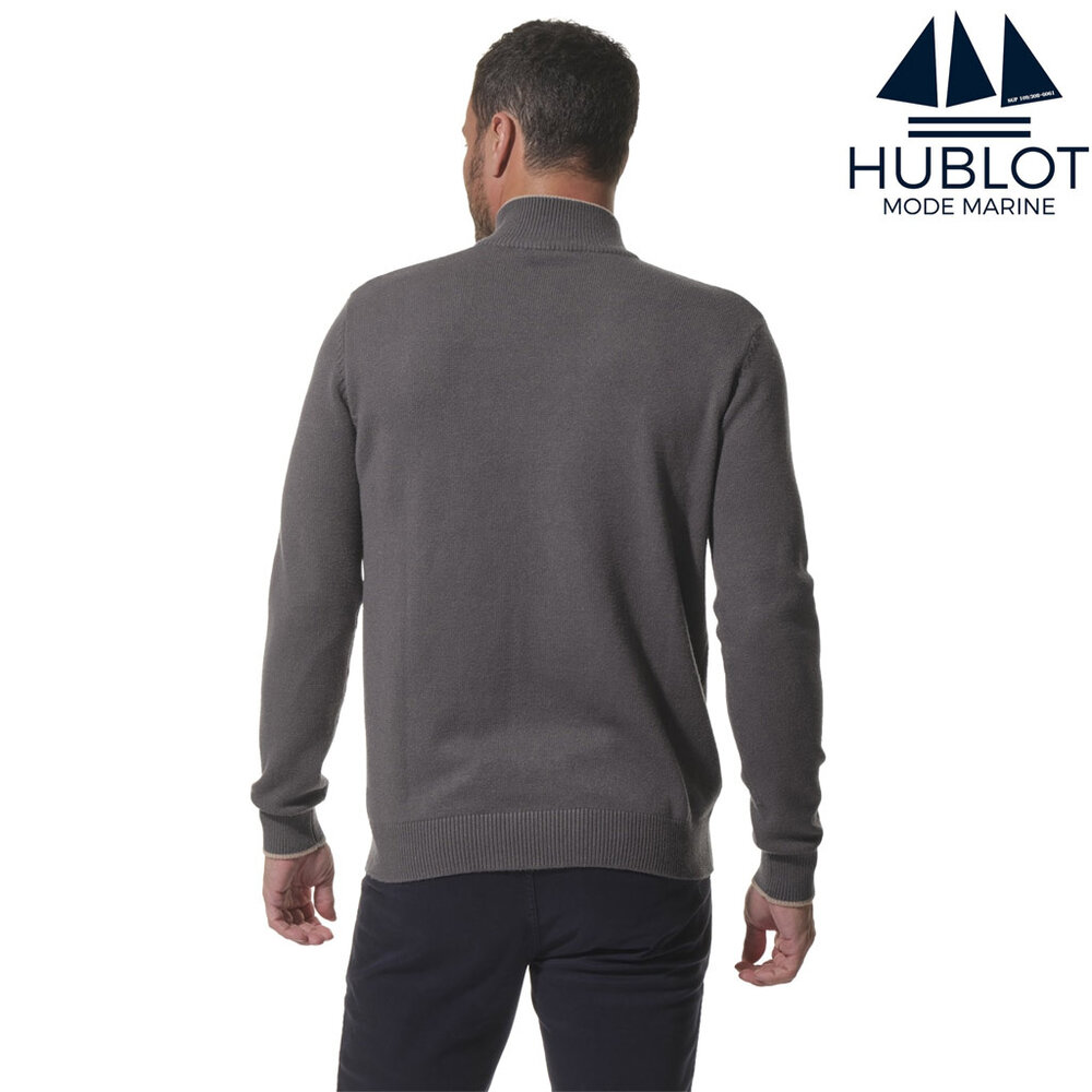Hublot Nathan Carbon Maritieme Trui met Kraag Heren Hublot Nathan Carbon Maritieme Trui met Kraag Heren