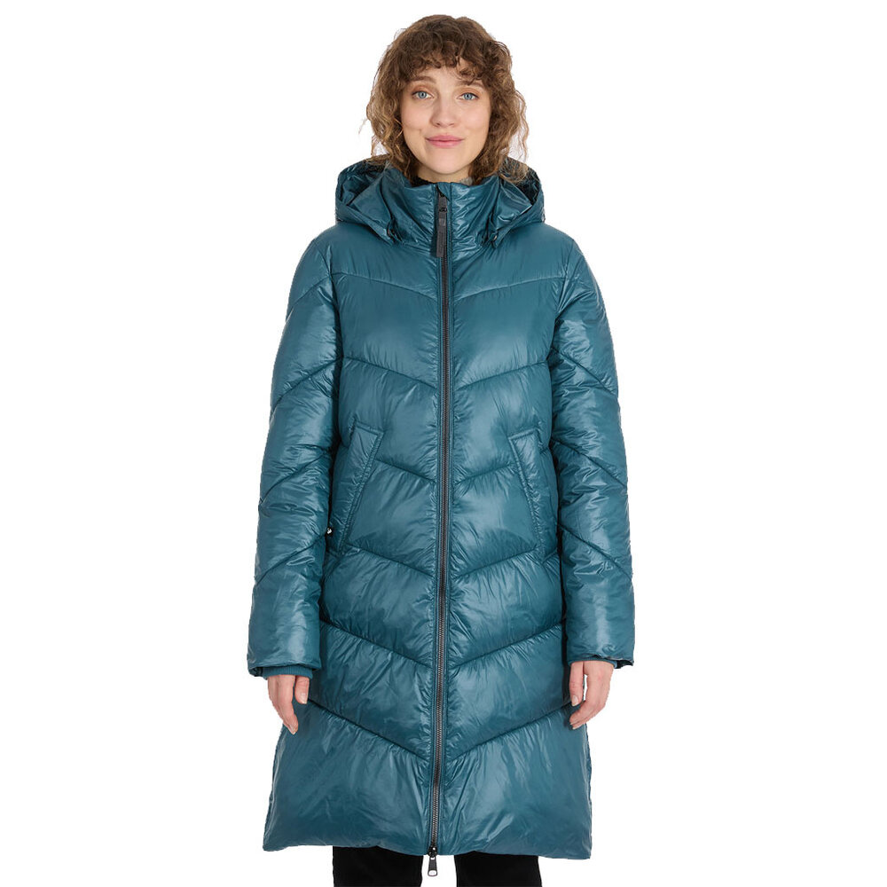 Ragwear Rebelka Shiny Ocean Green Winterjas Dames Ragwear Rebelka Shiny Ocean Green Winterjas Dames