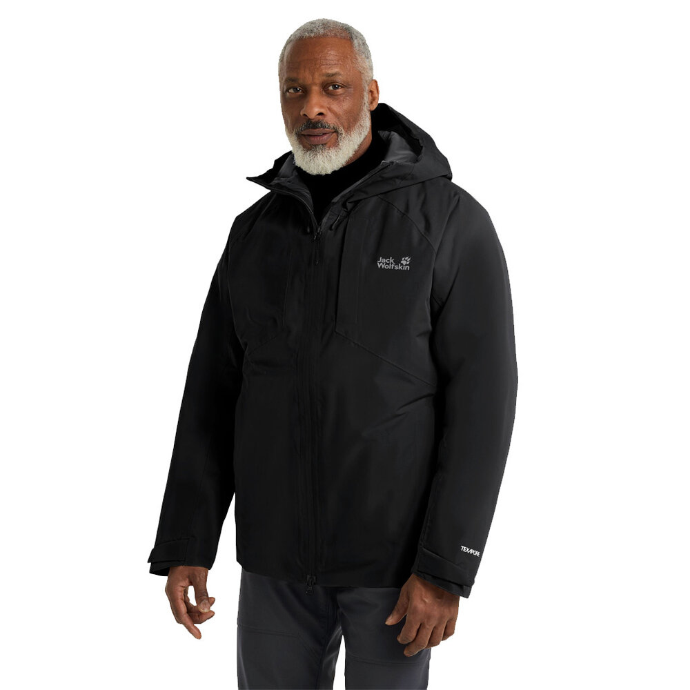 Jack Wolfskin Icecape 2l Ins Black Dons Winterjas Heren Jack Wolfskin Icecape 2l Ins Black Dons Winterjas Heren