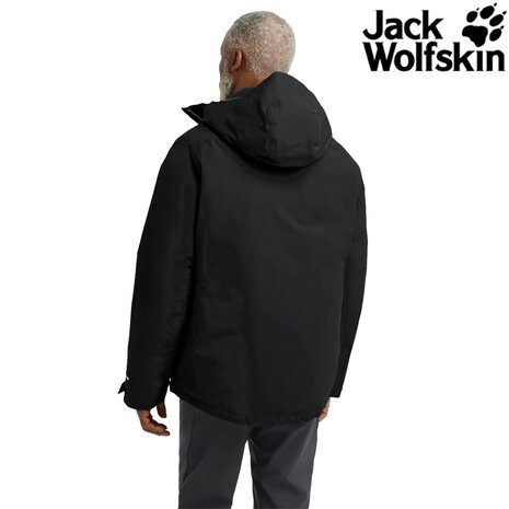 Jack Wolfskin Icecape 2l Ins Black Dons Winterjas Heren Jack Wolfskin Icecape 2l Ins Black Dons Winterjas Heren