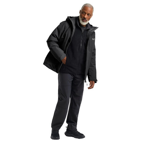 Jack Wolfskin Icecape 2l Ins Black Dons Winterjas Heren Jack Wolfskin Icecape 2l Ins Black Dons Winterjas Heren