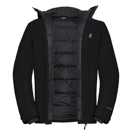 Jack Wolfskin Icecape 2l Ins Black Dons Winterjas Heren Jack Wolfskin Icecape 2l Ins Black Dons Winterjas Heren