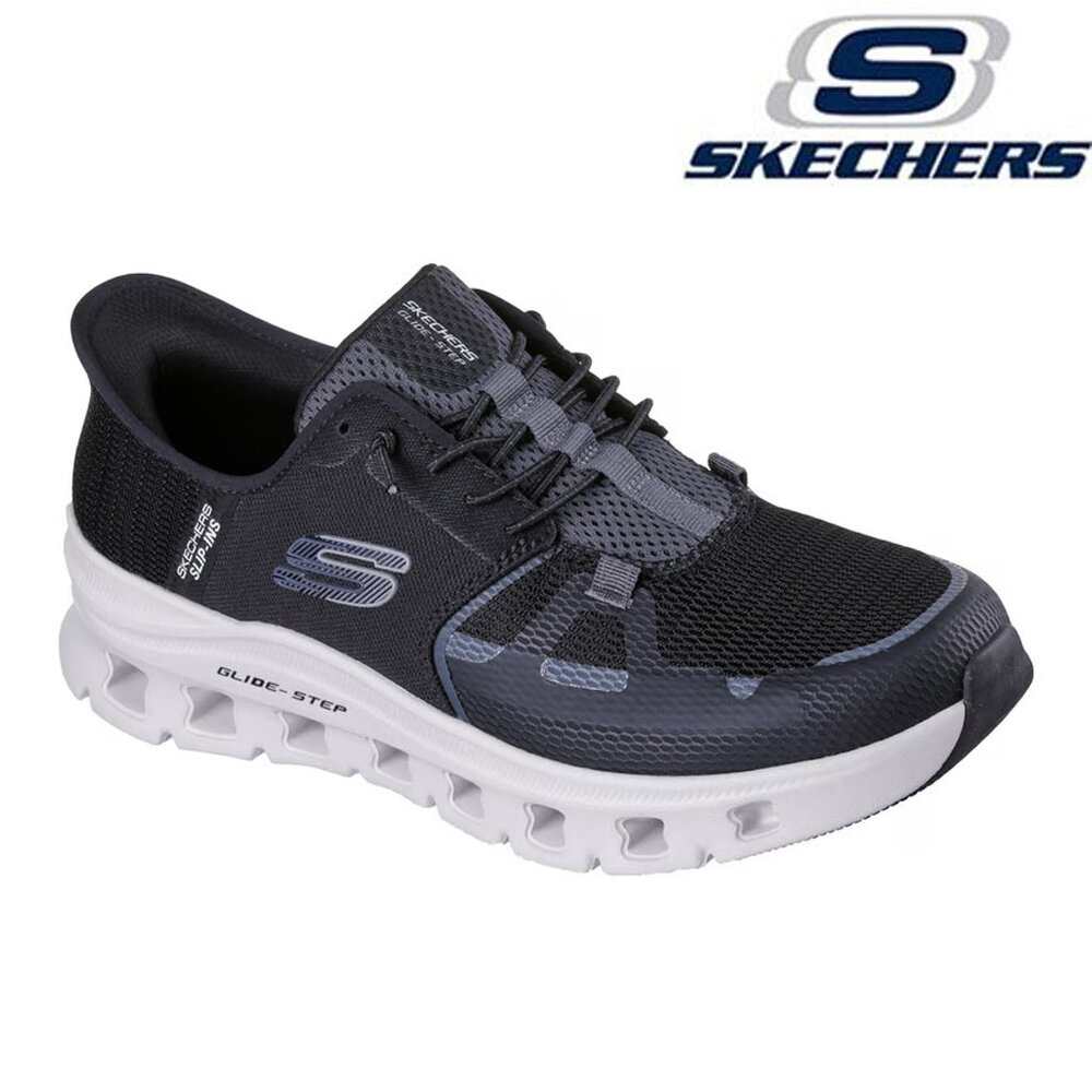 Skechers Slip Ins Glide-Step Pro Black White Wandelsneakers Heren