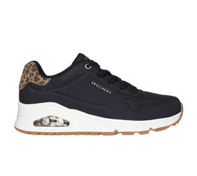 Skechers Uno Jungle Nite Black Leopard Wandelschoenen Dames Skechers Uno Jungle Nite Black Leopard Wandelschoenen Dames