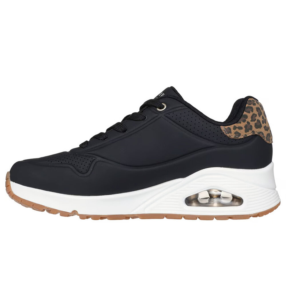 Skechers Uno Jungle Nite Black Leopard Wandelschoenen Dames Skechers Uno Jungle Nite Black Leopard Wandelschoenen Dames